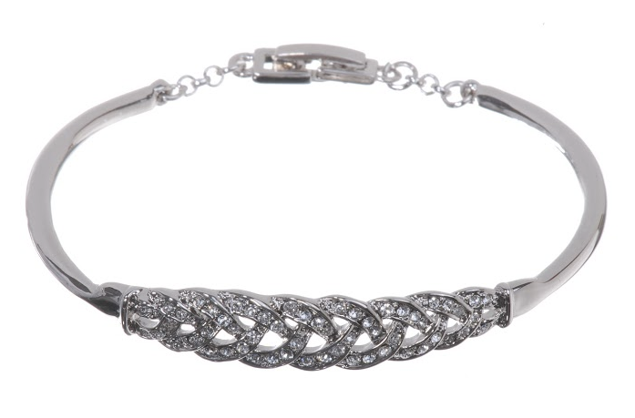 B7190 Knot Lattice Swarovski Elements Bracelet