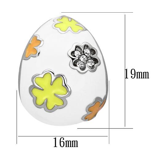 CJG2227 Wholesale Women's Stainless Steel Top Grade Crystal Clover Earrings