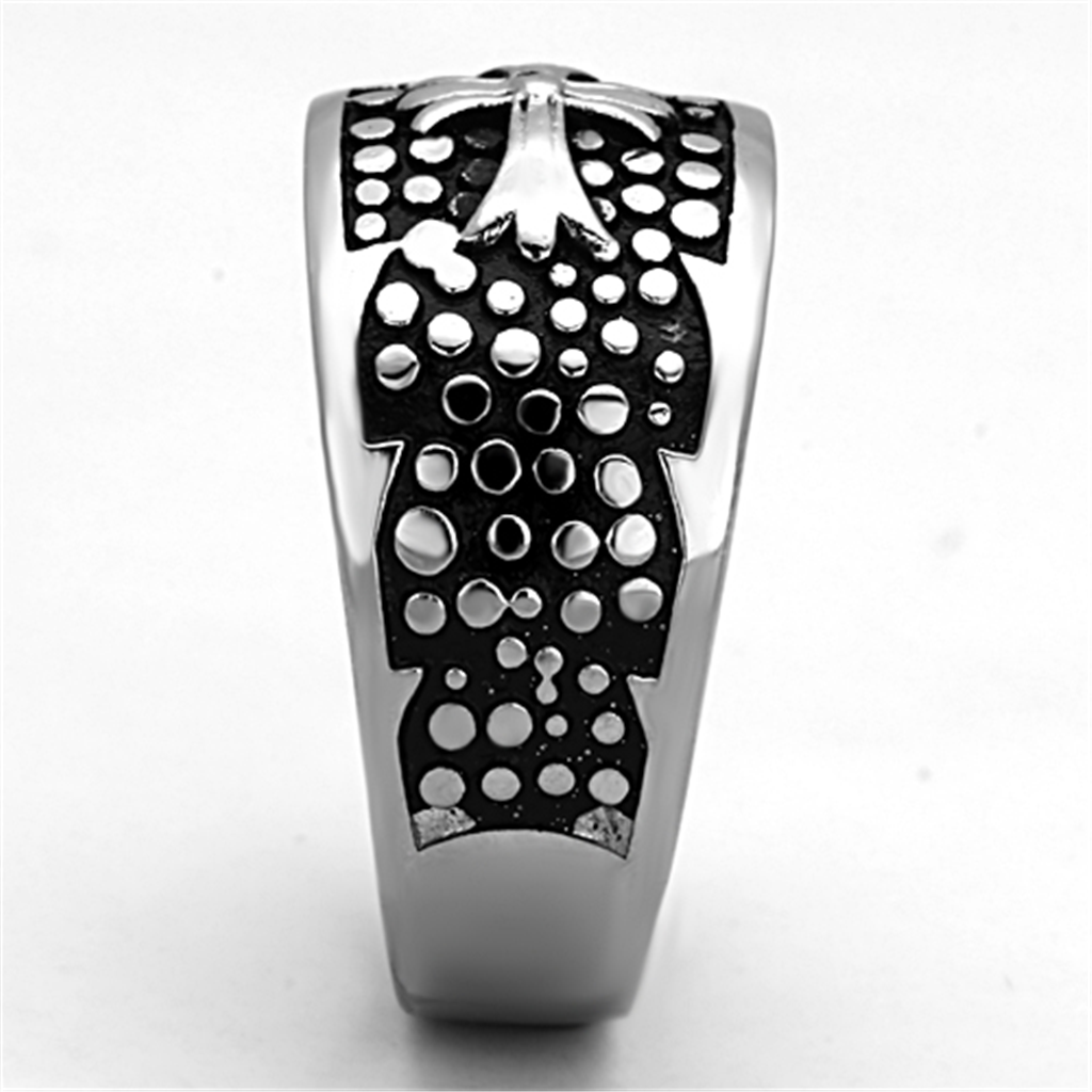CJE1196 Men's Stainless Steel Epoxy Cross Ring