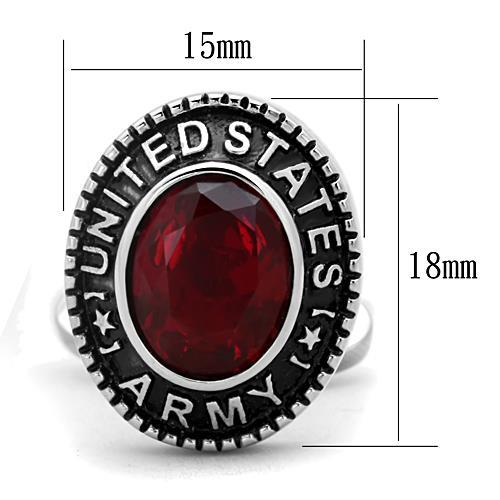 CJ1649 Wholesale Men's Stainless Steel United States Army Synthetic Siam Cufflink