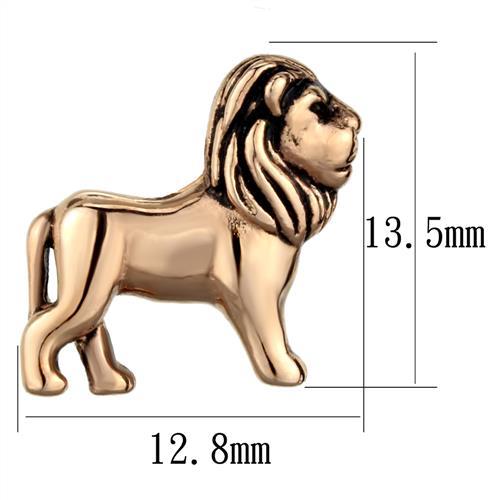 CJ1805 Wholesale Women's Stainless Steel IP Rose Gold Epoxy Jet Earrings