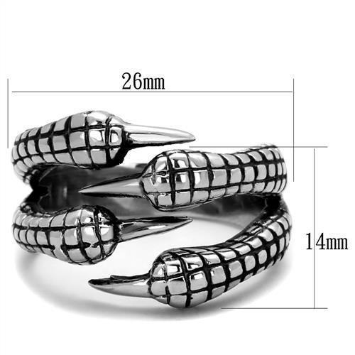 CJ1881 Wholesale Men's Stainless Steel Claw Grasp Ring
