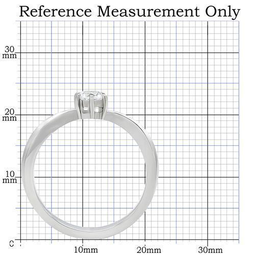 CJ201 Wholesale Women's Stainless Steel AAA Grade CZ Clear Ring