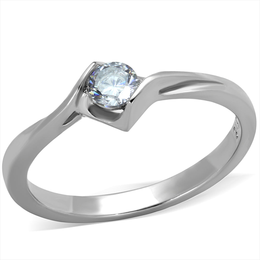CJE2042 Demure CZ Stainless Steel Promise Ring