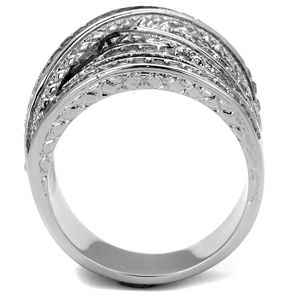 CJE2096 Cubic Zirconia Pave "X" Eternity Band