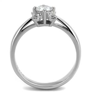CJE2172 Petite Stainless Steel CZ Engagement Ring