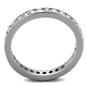 CJE2343 Wholesale Unisex Stainless Steel Clear AAA Grade CZ Minimal Eternity Ring