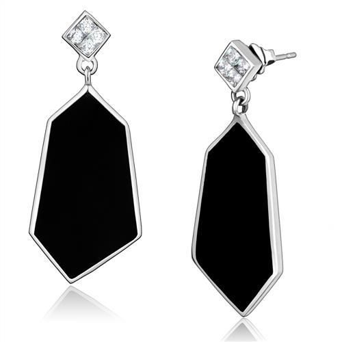 CJ2382 Wholesale Women's Stainless Steel AAA Grade CZ Clear Earrings