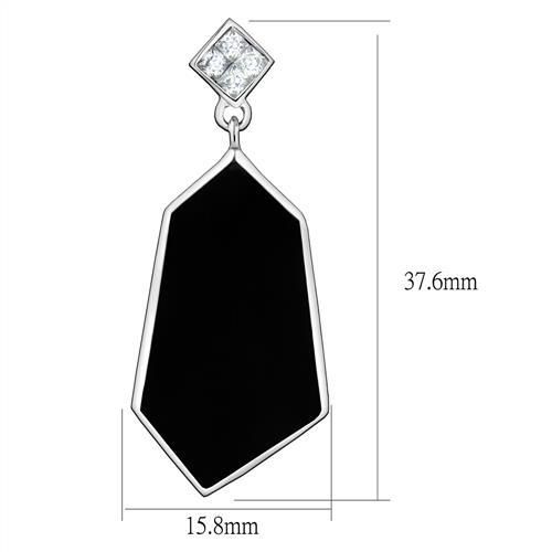 CJ2382 Wholesale Women's Stainless Steel AAA Grade CZ Clear Earrings