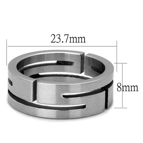 CJ2393 Wholesale Men's Stainless Steel High polished Labyrinth Ring