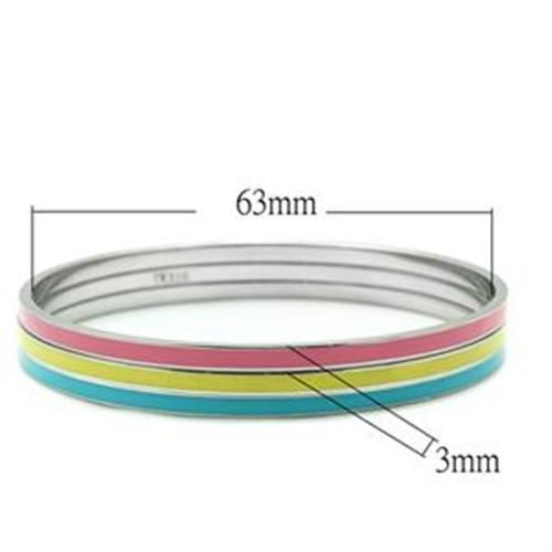 CJ241 Wholesale Women's Stainless Steel High polished Multi-color Bangles
