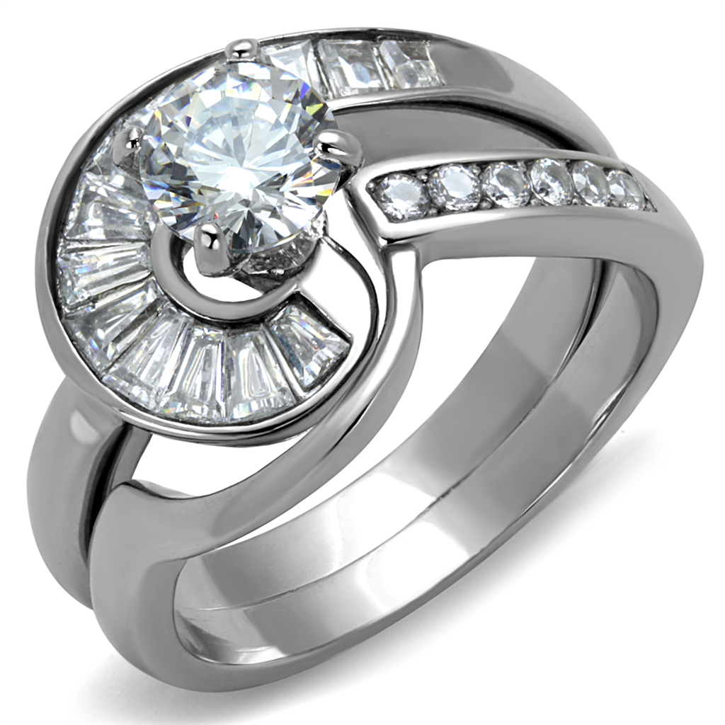 CJE2617 Wholesale Women's Stainless Steel 1.45 ct. CZ Ring