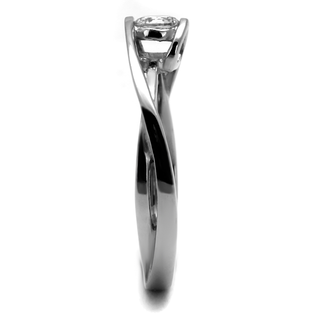 CJE2835 Wholesale Stainless Steel Clear AAA Grade CZ Ring