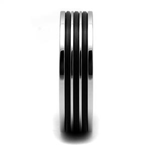 CJE2925 Wholesale Men's Stainless Steel Epoxy Jet Band