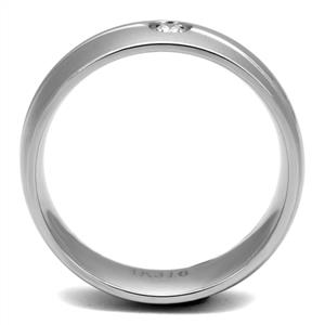 CJE2931 Wholesale Men's Stainless Steel Clear AAA Grade CZ Band