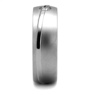 CJE2931 Wholesale Men&#39;s Stainless Steel Clear AAA Grade CZ Band