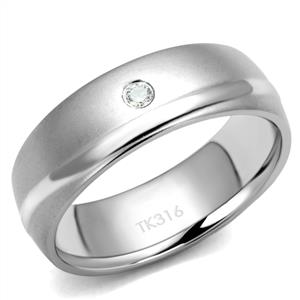 CJE2932 Wholesale Men's Stainless Steel Clear AAA Grade CZ Band
