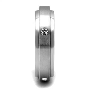 CJE2933 Wholesale Men's Stainless Steel Clear AAA Grade CZ Band