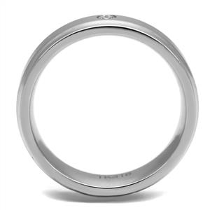 CJE2934 Wholesale Men's Stainless Steel Clear AAA Grade CZ Band