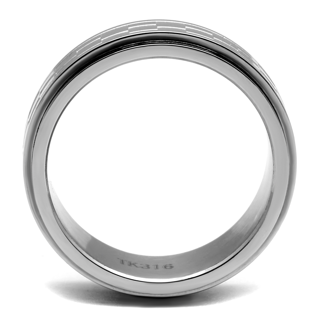 CJE2942 Wholesale Men's Stainless Steel Checkered Design Band