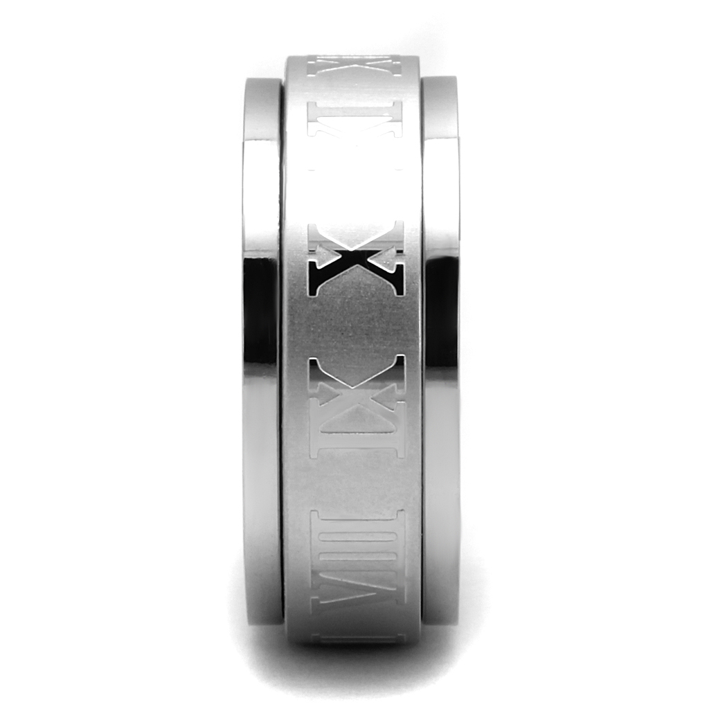 CJE2943 Wholesale Men's Stainless Steel Roman Numeral Band