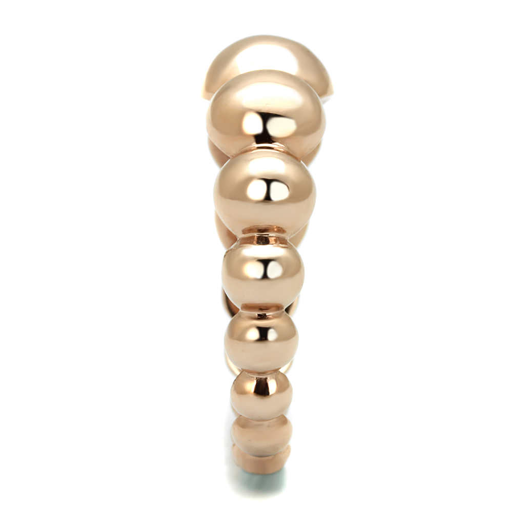 CJE2967 Wholesale Stainless Steel Rose Gold Bubble Fashion Ring