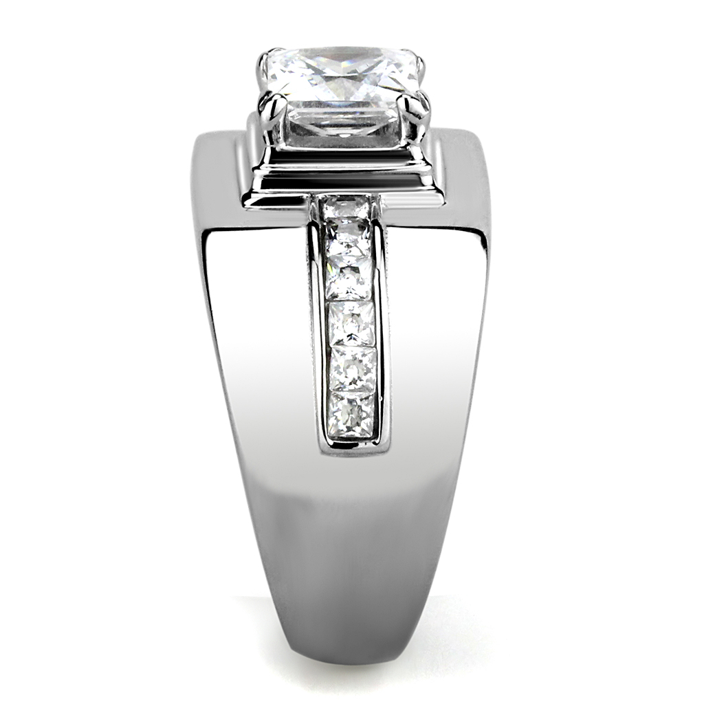 CJE3011 Wholesale Men's Clear Square AAA Grade CZ Ring