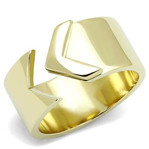 CJE3120 Wholesale Women&#39;s Stainless Steel IP Gold Arrow Fashion Ring