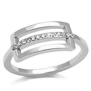 CJE3177 Wholesale Women's Stainless Steel Clear AAA Grade CZ Fashion Ring