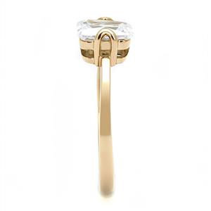 CJE3179 Wholesale Women's Stainless Steel IP Rose Gold Clear AAA Grade CZ Fashion Ring