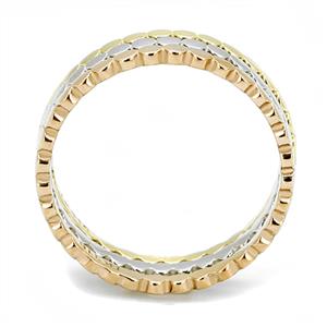 CJE3180 Wholesale Women's Stainless Steel IP Gold & IP Rose Gold Stackable Rings
