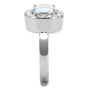 CJE3209 Wholesale Women's Stainless Steel Clear AAA Grade CZ Fashion Ring