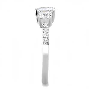 CJE3246 Wholesale Women's Stainless Steel AAA Grade CZ Ring