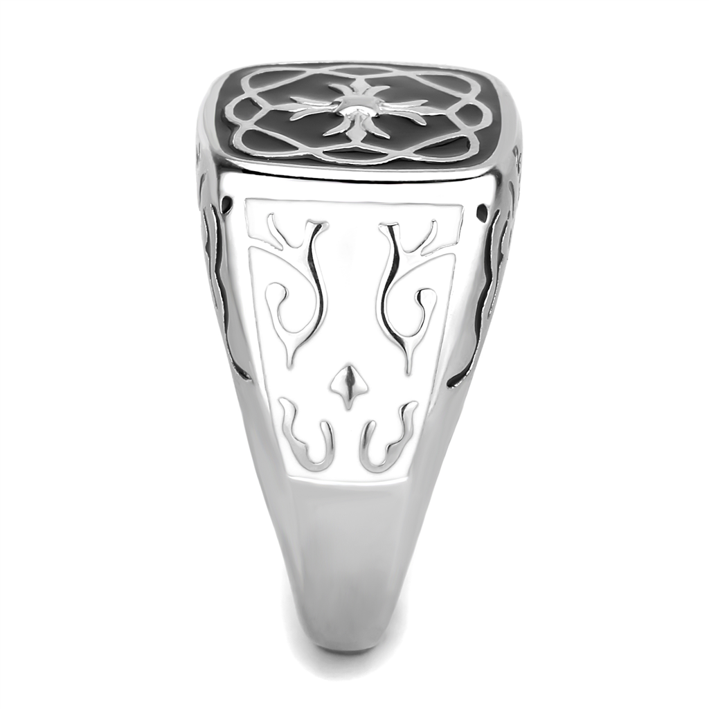 CJE3460 Wholesale Men's Stainless Steel Epoxy Celtic Ring