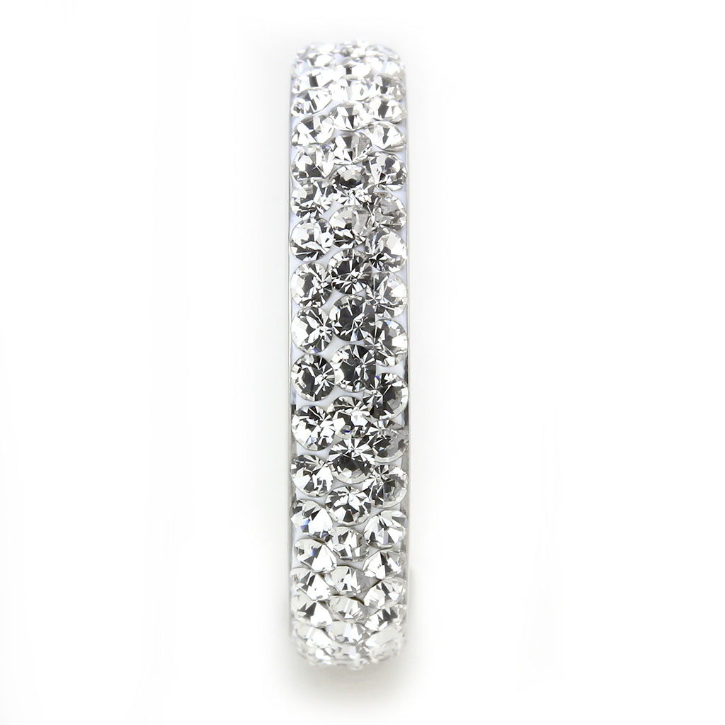 CJ3533 Wholesale Women's Stainless Steel Top Grade Crystal Clear Infinite Sparkles Ring