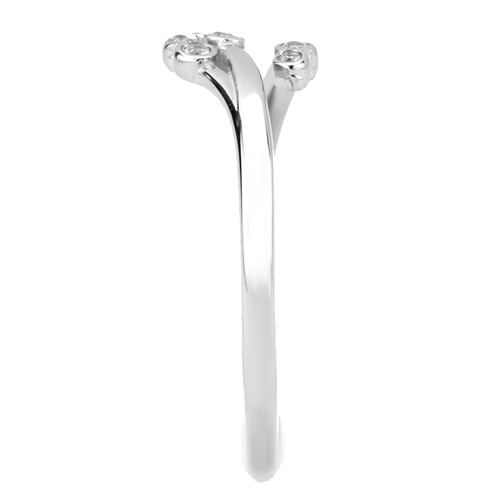 CJE3570 Wholesale Women's Stainless Steel No Plating AAA Grade CZ Clear Minimal Ring