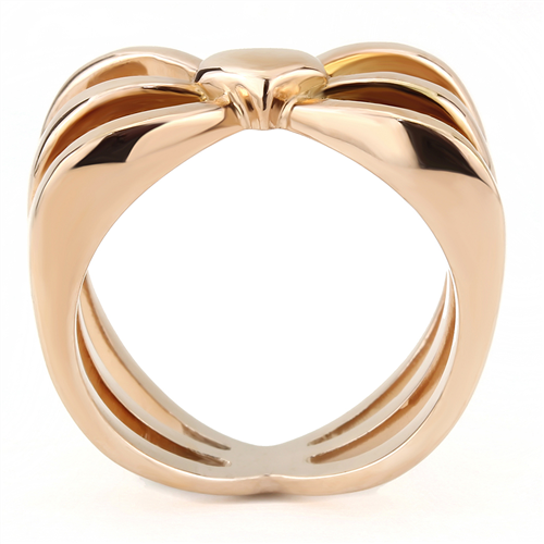 CJE3575 Wholesale Women's Stainless Steel IP Rose Gold Heart Ring