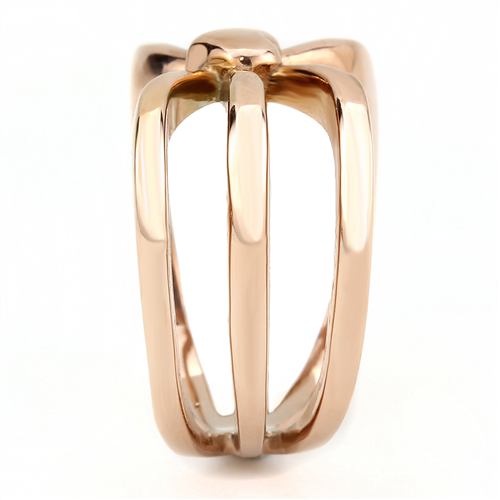 CJE3575 Wholesale Women's Stainless Steel IP Rose Gold Heart Ring