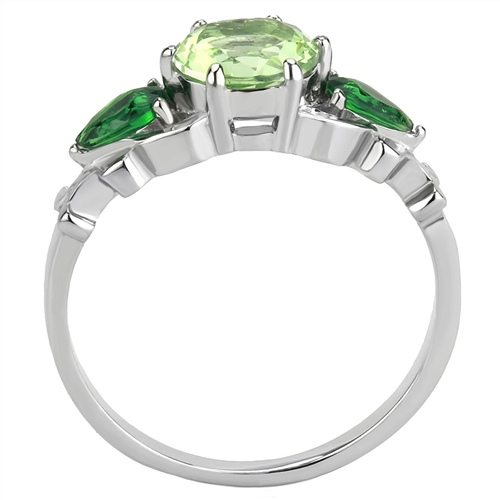 CJE3610 Wholesale Women's Stainless Steel Synthetic Peridot Ring