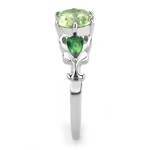 CJE3610 Wholesale Women's Stainless Steel Synthetic Peridot Ring