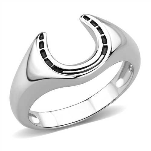 CJE3619 Wholesale Men's Stainless Steel Horseshoe Ring