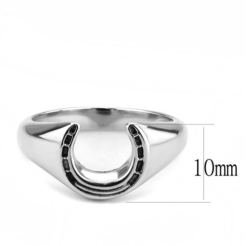 CJE3619 Wholesale Men's Stainless Steel Horseshoe Ring