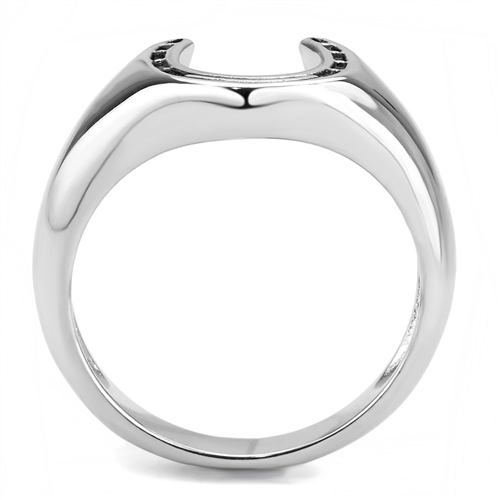 CJE3619 Wholesale Men's Stainless Steel Horseshoe Ring