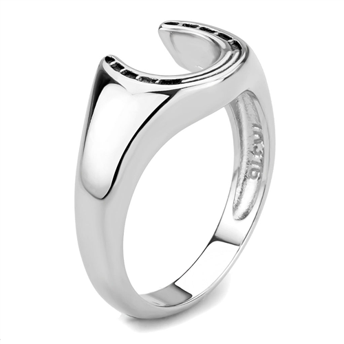 CJE3619 Wholesale Men's Stainless Steel Horseshoe Ring