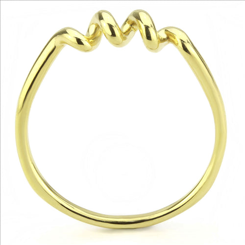 CJE3626 Wholesale Women&#39;s Stainless Steel IP Gold Minimal Coil Ring