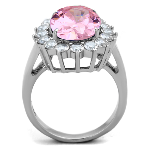 CJE3676 Wholesale Women's Stainless Steel High polished Synthetic Rose Royalty Ring