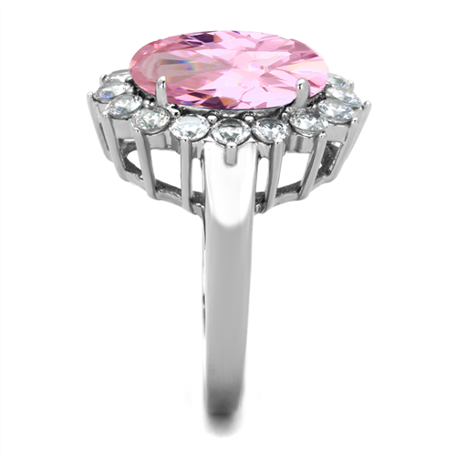 CJE3676 Wholesale Women's Stainless Steel High polished Synthetic Rose Royalty Ring