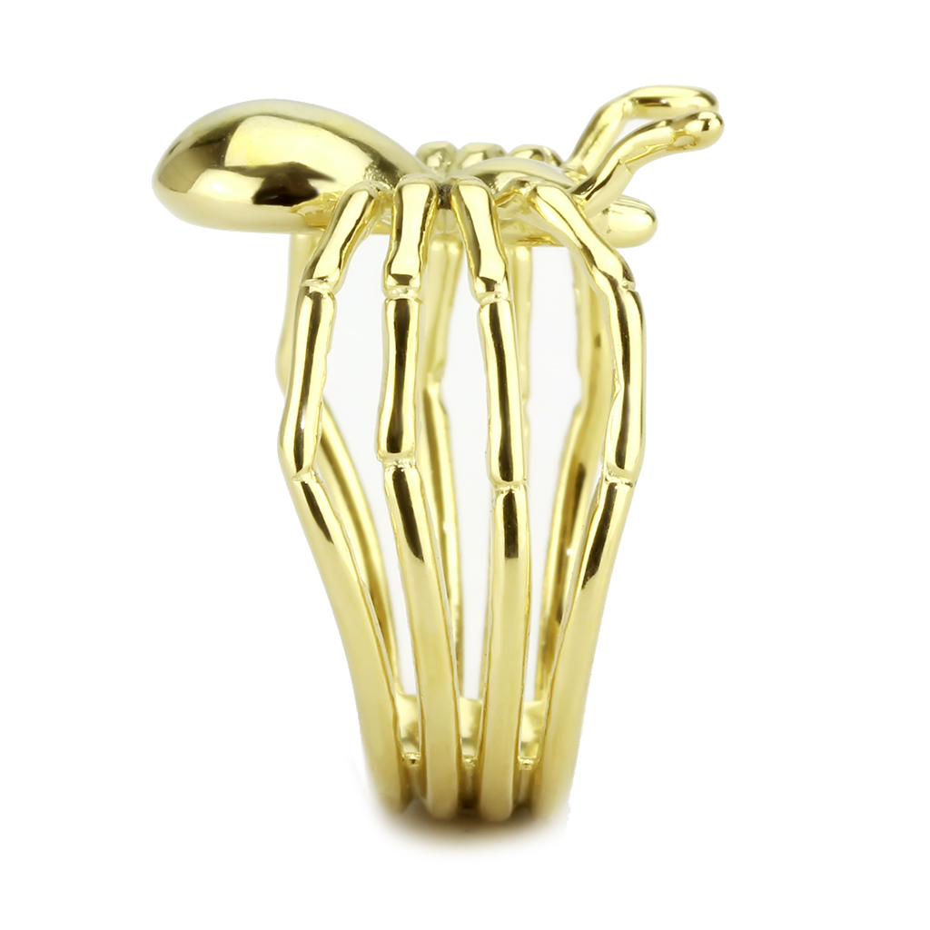 CJ3718 Wholesale Women's Stainless Steel IP Gold Spider Ring