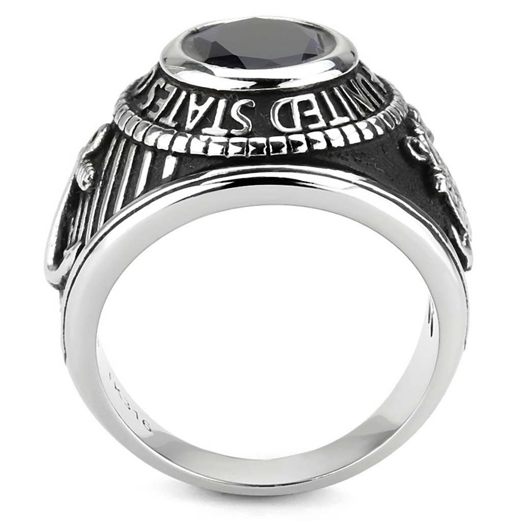 CJ3727 Wholesale Unisex Stainless Steel High Polished Synthetic Montana United States Coast Guard Military Ring