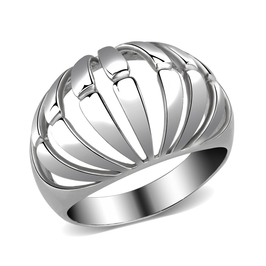 CJ3732 Wholesale Women's Stainless Steel Dome Ring
